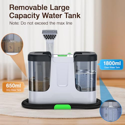 Carpet Cleaner Machine,Deep Cleaner Machine for Rug Cleaner & Couch Cleaner - color: Black & White