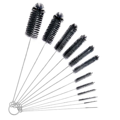 Brush Family Straw Cleaner Brush Set 12 Pieces Extra Long - size: 10-12 inch mixed diameters set (12pcs)