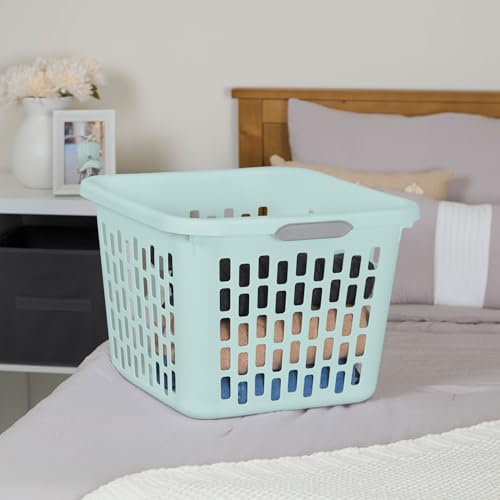 Sterilite Laundry Basket, Plastic Clothes Hamper, 6 Pack - color: 1.5 Bushel - Mint, size: 6 Pack