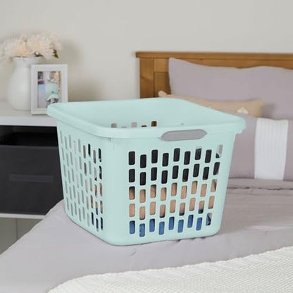 Sterilite Laundry Basket, Plastic Clothes Hamper, 6 Pack - color: 1.5 Bushel - Mint, size: 6 Pack