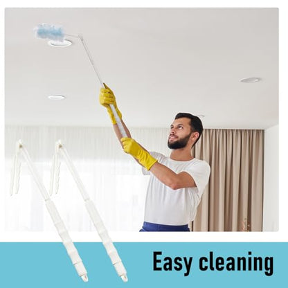 Colingmill 4 Pack Replacement Duster Handles, 3 Ft Extendable, White - color: White