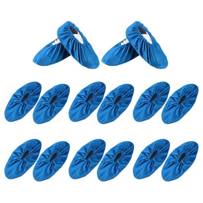 PATIKIL Reusable Shoe Covers, Non-Slip Shoe Protectors Cover Polyester Washable Foot Boot Covering - color: Sapphire Blue, size: 13 inch