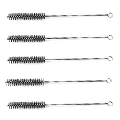 Wire Tube Brushes, Stainless Steel, 0.8-inch Diameter, 12-inch Long,10pcs - color: 5pcs, size: 2cm