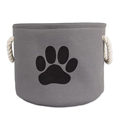 Bone Dry Pet Storage Collection Collapsible Bin, Medium Round, Gray - color: Gray, size: Medium Round