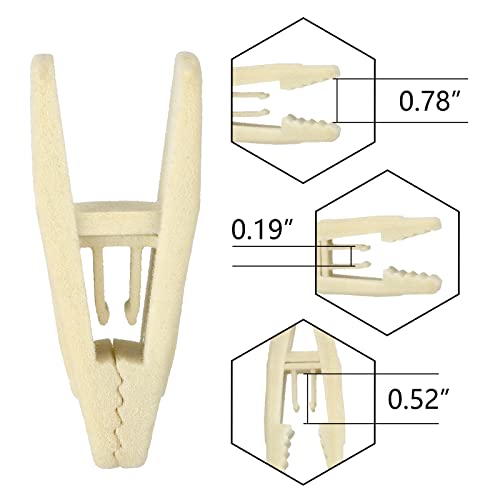 Tinfol Velvet Hanger Clips, 24 Pack Beige Pants Velvet Clips, Premium Large Opening Clothes Pin, Strong Finger Flocked Clip Perfect for Use with Slim-line Clothes Hangers - color: Beige, size: 24PC