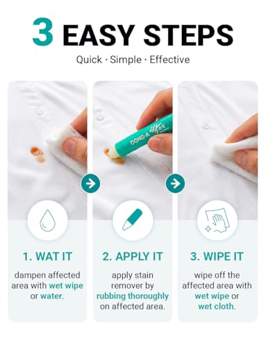 Portable Stain Remover Stick for Fabric and Clothes, Easy-to-Use Solid Stick, Travel-Friendly On-the-Go Design (1 Count)