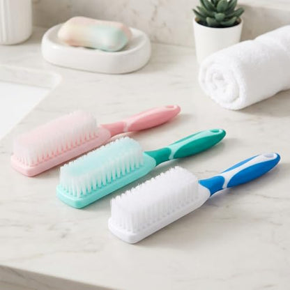 3 PCS Shoe Cleaning Brush, Shoe Brushes with Long Handled, Scrub Brush for Stains, Laundry Scrub-Brush,Soft Bristle Cleaning-Brush, Laundry Stain Remover Brushes for Clothes, Carpet, Shoes (8 Inch)