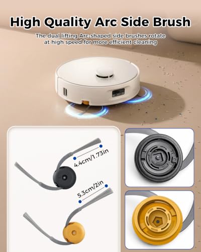 Yivy Qrevo Curv 2 Flow Replacement Parts for Roborock Qrevo Curv 2 Flow - size: Qrevo Curv 2 Flow-24set