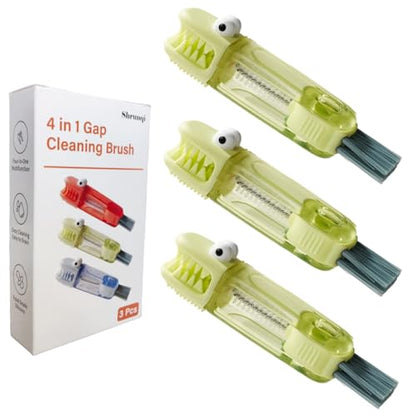 4-in-1 Bottle Cleaning Brush Set, Multifunction Silicone Cup Lid Gap Cleaner, Home Kitchen Crevice Cleaning Tools, 3 Pcs, Green - color: 3 Pcs Green