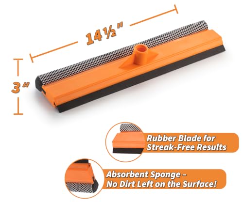 15" Window Washer Squeegee Attachment (Pole Sold Separately)