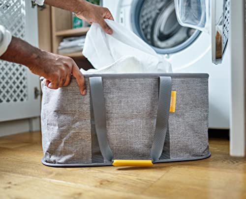 Joseph Joseph Hold-All - Collapsible Folding 35L/9.2 Gallon Washing Laundry Basket Bag, Durable Fabric, Moisture Resistant - color: Grey, size: 35L