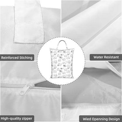 Cute Cartoon Cat Travel Laundry Bag Washable Dirty Clothes Bag for Gym - color: Cute Cartoon Cat