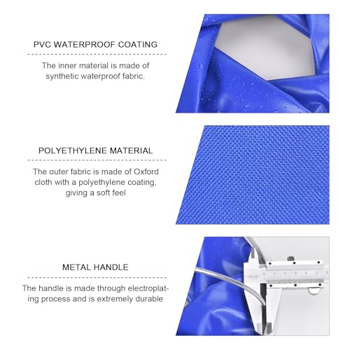 11L Car Collapsible Water Bucket, Foldable Space-Saving Car Camping Washing Bucket with Handle, Waterproof Portable Fabric Pop Up Water Container for Cars, Trucks, SUVs (Blue)