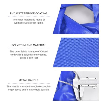 11L Car Collapsible Water Bucket, Foldable Space-Saving Car Camping Washing Bucket with Handle, Waterproof Portable Fabric Pop Up Water Container for Cars, Trucks, SUVs (Blue)