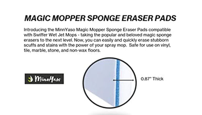 Magic Mopper Sponge Eraser Mop Pad, Compatible Fit Swiffer & 12" Spray Mops - style: Eraser Mop Pads for Swiffer Wet Jet & 12" Wet Mops
