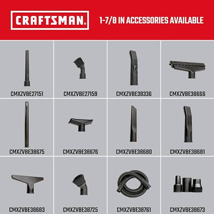 CRAFTSMAN CMXZVBE27151 1-1/4, 1-7/8 in. Crevice Tool Wet Dry Vac Attachment - size: Crevice Tool