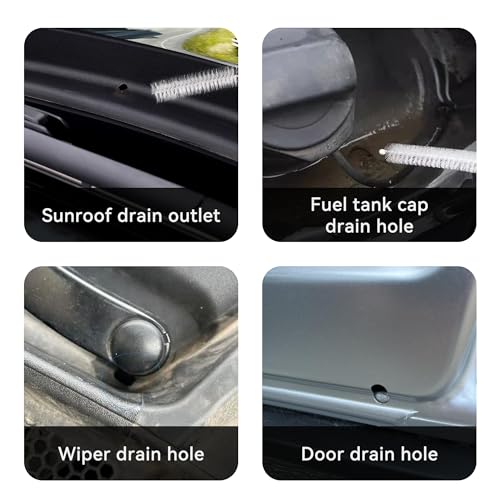 Auto Sunroof Drain Cleaning Tool, Flexible Tube Cleaning Brush, Flexible Drain Brush Extra Long Pipe Cleaners for Car Sunroof, Windshield Wiper Drain Hole (78 Inch)
