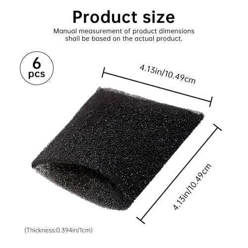 6 Pack Sponge Foam Tank Filter Replacement Part Compatible with Hoover Steam Vacuum Cleaner F5800 Series, Extractor Foam Recovery Tank Cup