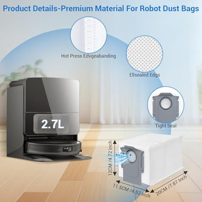 28 Pack Saros 10R Accessories for Roborock Saros 10R/Saros 20/Qrevo CurvX Replacement Part with 2 Red Roller,2 Black Roller,4 Hepa,6 Mop,6 Dust Bag,6 Side Brush,1 Screwdriver,1 Brush - color: Cleaner Robot Parts Set