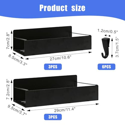 6 Pcs Magnetic Aerosol Spray Can Holder, Steel Magnet Toolbox Bottle Rack - color: Black-6pcs