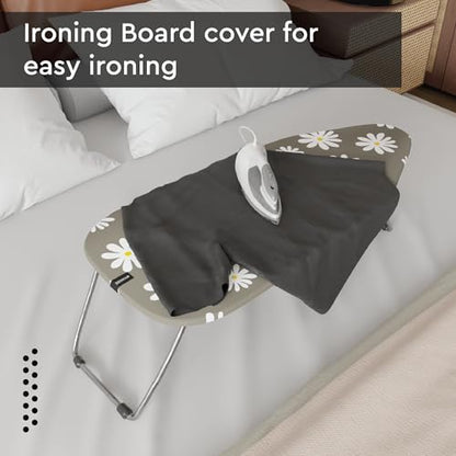 Encasa XO Ironing Board Cover and Pad 28"x12" Mini, Thick Felt - color: Daisy Grey, size: Mini (28"x12")