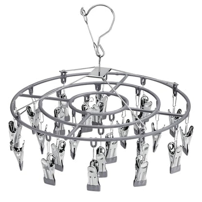 sock hanger for drying bra rack underwear panty hanging dryer baby herb wet - color: Light Gray (24 Clips)