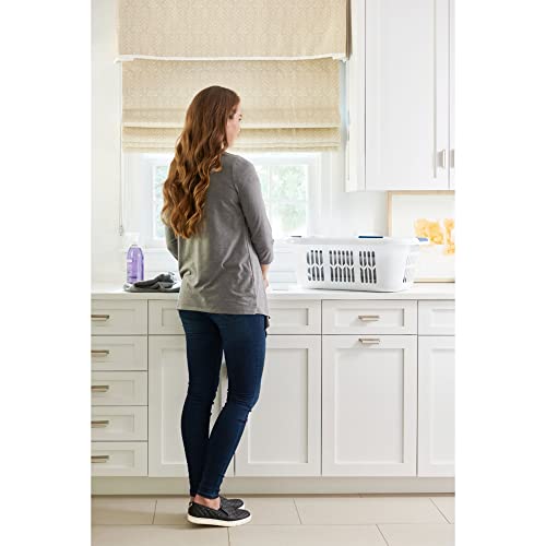 Rubbermaid Laundry Basket XL Hip-Hugger Basket 2.1-Bushel White Laundry Storage/Bathroom/Bedroom/Home Closet - size: 2.1 Bushel, style: XL Hip-Hugger Basket
