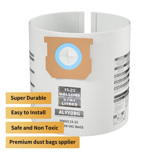 3 Pack ALYYDBG Shop Vac Bags 15-22 Gallon Type G/J 90663 90673 - size: 15-22 Gallon
