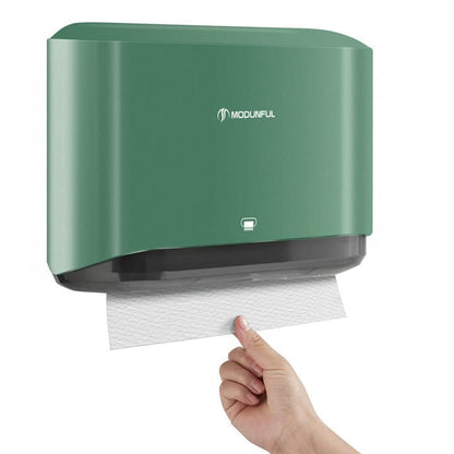 Paper Towel Holder Wall Mount: Commercial Paper Towel Dispenser for Multifold/Trifold/c Fold Hand Paper Towel, Adhesive Paper Towel Holder No-Hole Installation 200 Sheets - color: D-23 Green