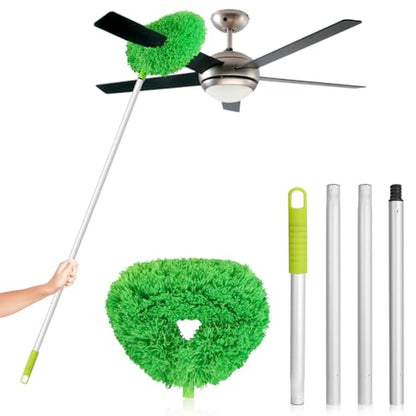FONUNO Ceiling Fan Cleaner Duster High Ceiling Extended Fan Blade Cleaner - color: Green