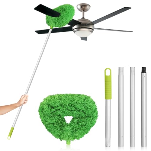 FONUNO Ceiling Fan Cleaner Duster High Ceiling Extended Fan Blade Cleaner - color: Green