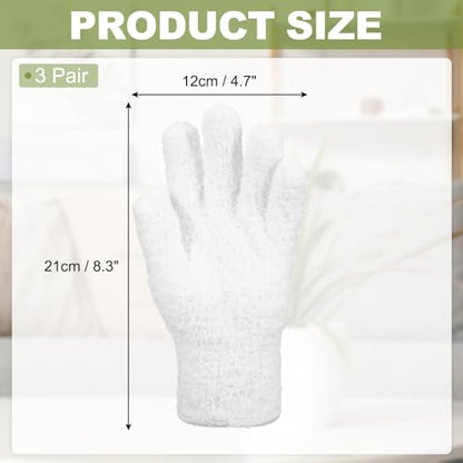 uxcell Microfiber Gloves, Reusable Washable Plant Dusting Gloves Cleaning Mittens for Auto Plants Household Kitchen - color: White