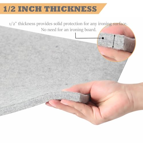 Wool Pressing Mat for Quilting, 24" X 60" Portable Wool Ironing Mat 100% Felted Wool Iron Board for Quilters, Great for Quilting & Sewing Projects - size: 24" x 60"