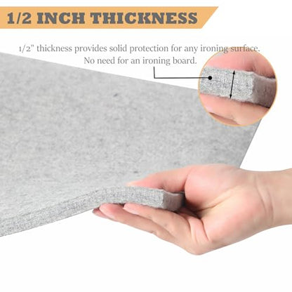 Wool Pressing Mat for Quilting, 24" X 60" Portable Wool Ironing Mat 100% Felted Wool Iron Board for Quilters, Great for Quilting & Sewing Projects - size: 24" x 60"