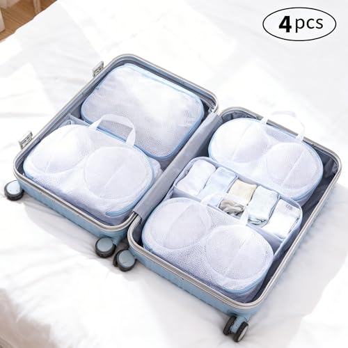 4 Pack Large Bra Washer Laundry Bags for Washing Machine,Mesh Laundry Bags for Bras,Be Suitable For Socks, Underwear, Gentle Wash And Durable Fabric - color: 4PCS