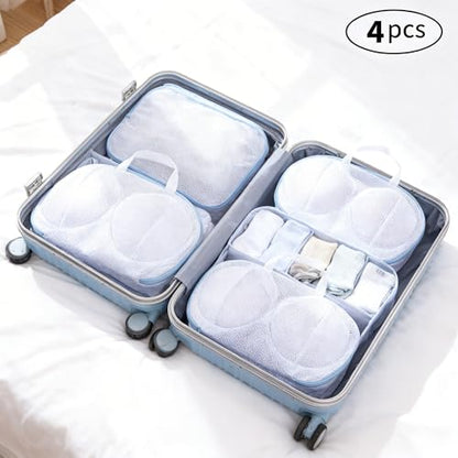 4 Pack Large Bra Washer Laundry Bags for Washing Machine,Mesh Laundry Bags for Bras,Be Suitable For Socks, Underwear, Gentle Wash And Durable Fabric - color: 4PCS