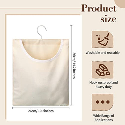 Eccliy 2 Pcs Canvas Clothes Pin Bag, Clothespin Holder Outdoor