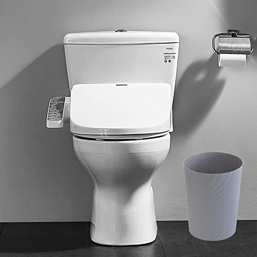 Plastic Small Bathroom Trash Can Wastebasket Garbage Can, Grey, 2 Pack - color: Grey, size: 1.8 Gallon/2 Pack