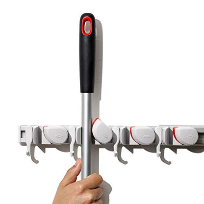 OXO Good Grips Wall-Mounted Mop and Broom Organizer