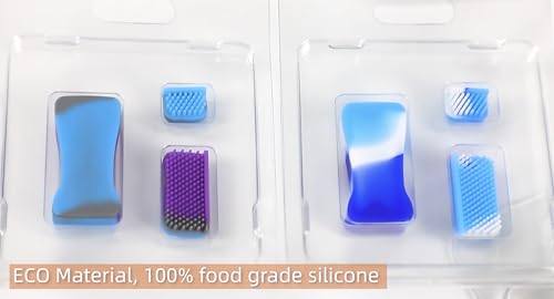 Green Piece Magnetic Glass Cleaner - Silicone Scrubber - 3 Sizes - color: Purple