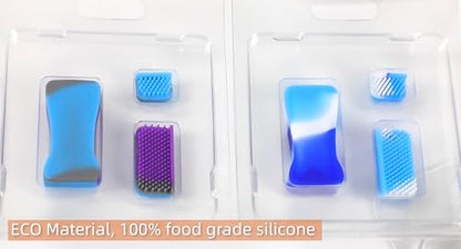 Green Piece Magnetic Glass Cleaner - Silicone Scrubber - 3 Sizes - color: Purple