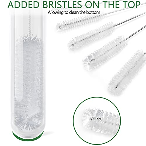 CiaraQ Bottle Cleaning Brushes, 8 Inch Nylon Tube Brush Set - color: White, size: 8.0 Inch (13pcs)