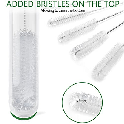 CiaraQ Bottle Cleaning Brushes, 8 Inch Nylon Tube Brush Set - color: White, size: 8.0 Inch (13pcs)