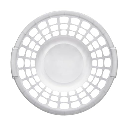 (8 pack) Adult 1-Bushel Round Laundry Basket, White