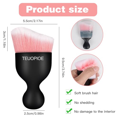 Car Detailing Brush for Interior Dusting and Air Vents,Pink White - color: Pink