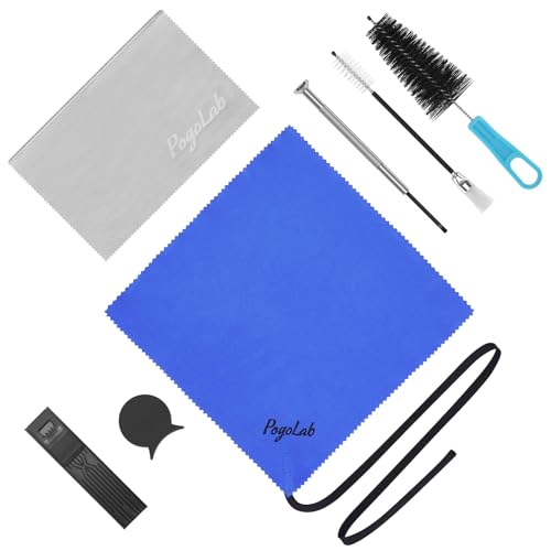 POGOLAB Clarinet Cleaning Kit, 7 Pcs Instrument Care Set with Swab, Microfiber Cloth, Brush, Screwdriver, Thumb Rest & Reed Box, Daily Maintenance for Clarinet/Woodwind instruments