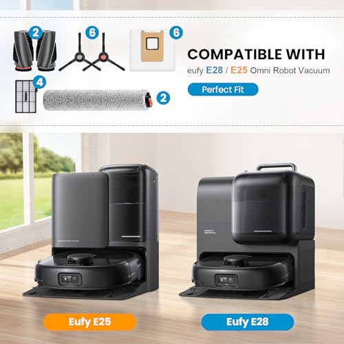 21 Pack Accessories Kit Compatible with eufy E28 Omni/E25 Omni Robot Vacuum - size: E28 E25 accessory with filter