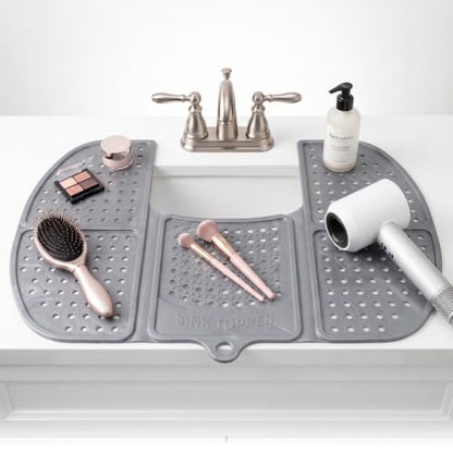 Sink Topper Bathroom Sink Cover for Counter Space, Large Silver - color: Silver, size: Large