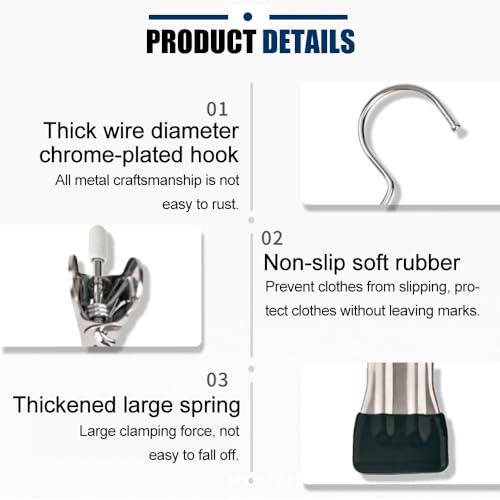 Hangers Clips,Stainless Multi Function Clip Hooks,Laundry Hanging Hooks Clips,Closet Hangers,Boot Clips， Hats Clips,Socks Clips,Pants Clips, Bras Clips (50, Dark Green) - color: Dark Green