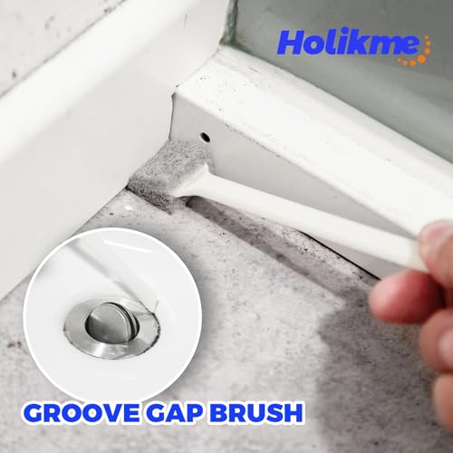 Holikme Dish Brush Cleaning Brush Set for Cleaning Groove Gap,Brown - color: Brown